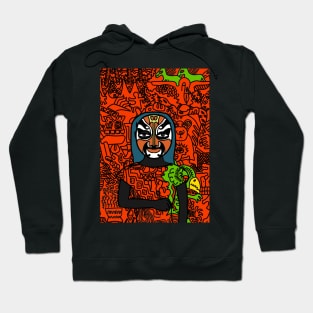 Unleash the Gangster Vibes: NFT Character - FemaleMask Doodle Al Capone Edition on TeePublic Hoodie